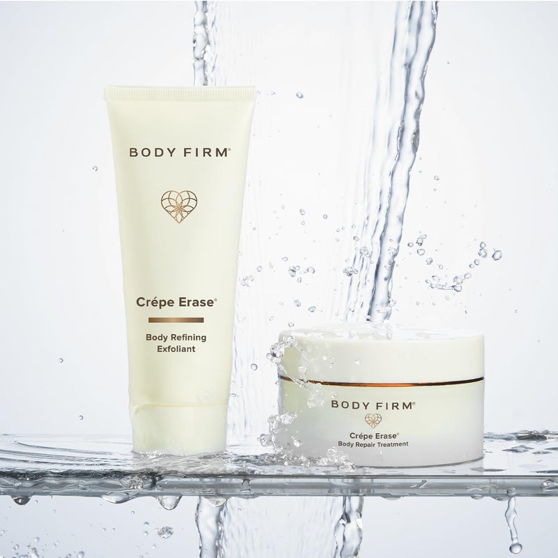 Body Firm Crepe Erase 2-Step Treatment, Anti Aging Face, Neck and Body Care With Aha Bha Pre-Exfoliator & Firming Cream, Hydration & Collagen Support, Gentle Skin Care for Women, 10 Oz - Image 4